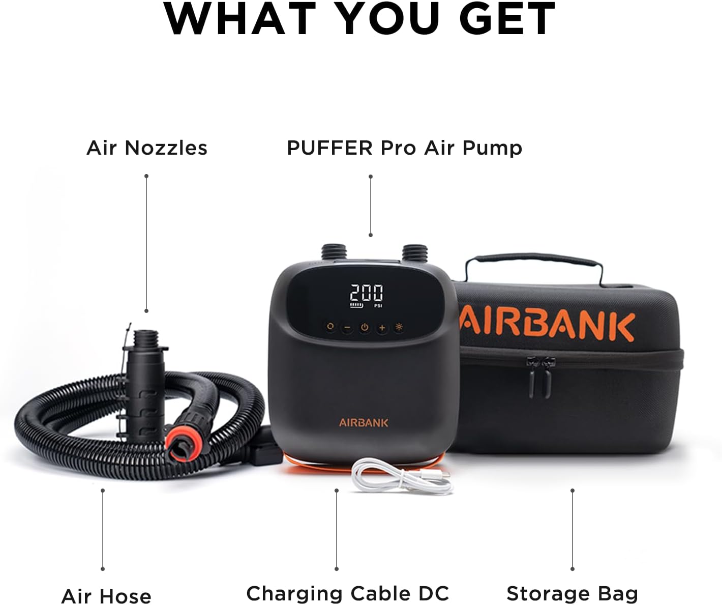 Airbank Puffer Pro Mini Electric Rechargeable SUP Pump